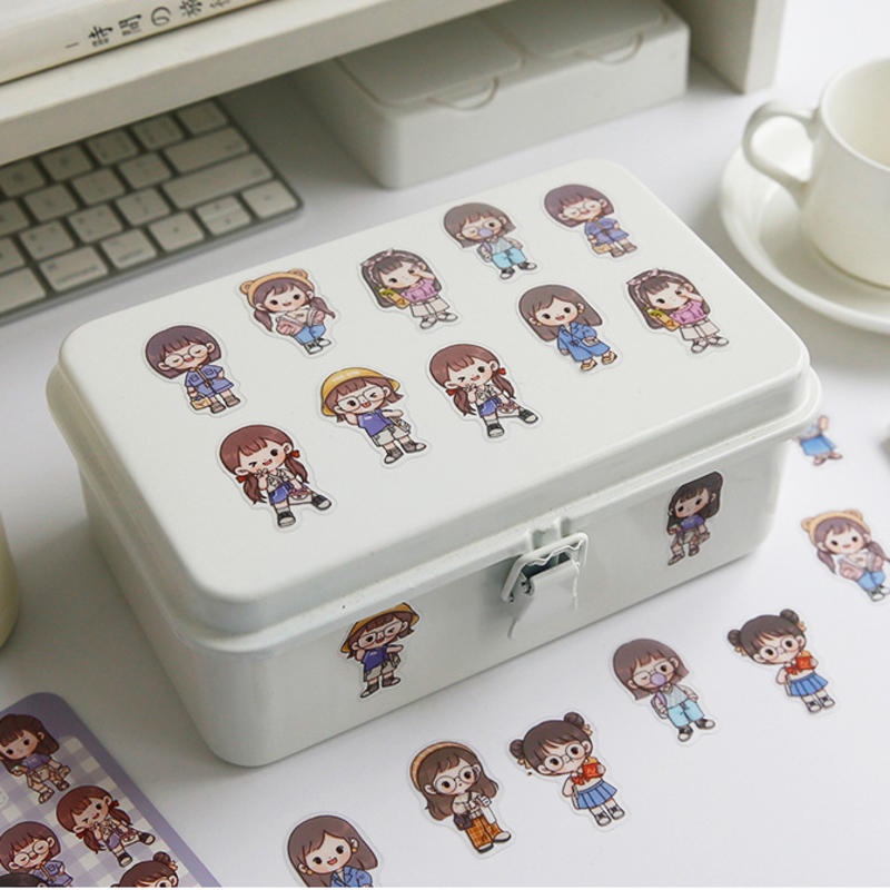 ⭐ iLado ⭐ 【10PCS】 PET Không thấm nước telado Nhãn hình dán cute sticker dễ thương sticker trang trí sổ hình dán sticker hiểm bộ sticker  nhãn dán sổ chiết lưu trữ  trang trí sổ dán sổ lưu trữ sticker tập vở sổ