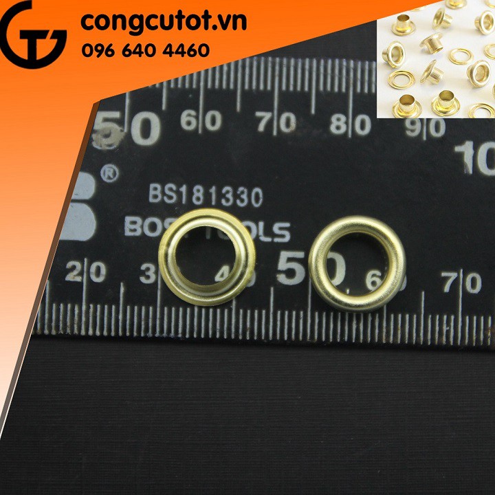 MẮT CÁO 8MM MÀU VÀNG TÚI 100 CẶP CHUYÊN BẤM BẠT