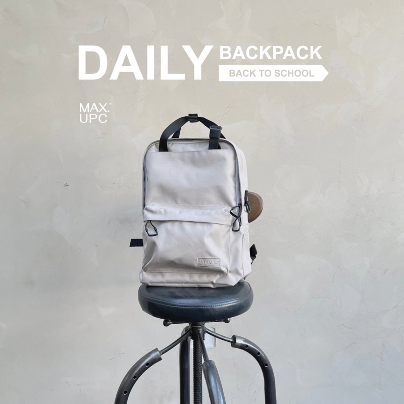 Balo Basic “DAILY Backpack” thêu logo vải dù trượt nước