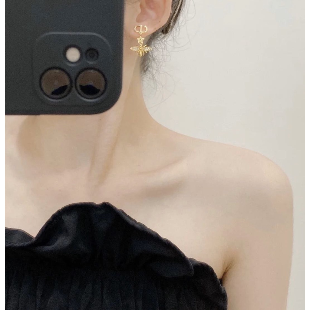 Hoa Tai Kim Bạc 925 Thiết Kế Đơn Giản Cho Nữ