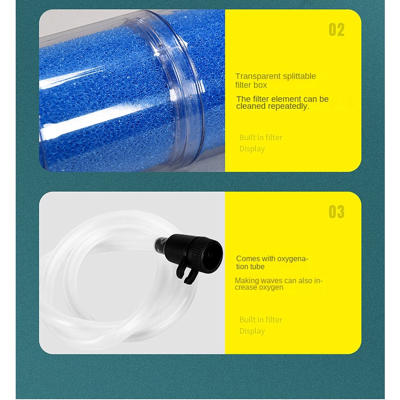 Máy Lọc Nước Bể Cá, Bơm Oxy Trong Một Máy Bơm Nước, Khử Trùng, Nuôi Cách Vi Khuẩn, Máy Bơm Dọc, Đa Chức Năng