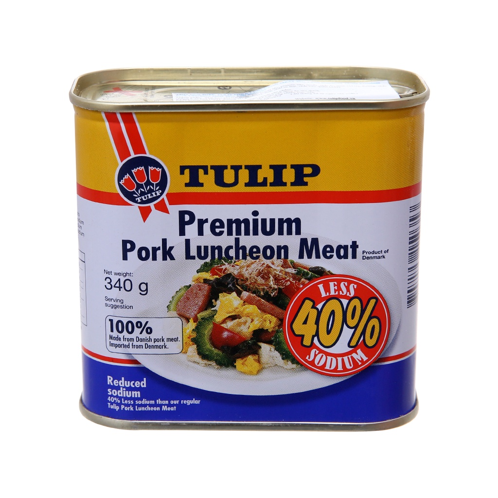 Thịt heo hộp 40% TULIP Pork Luncheon Meat 340g