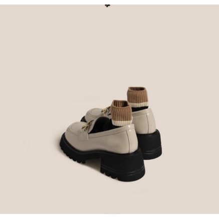 Giày Da Bít Mũi Đế Dày Phong Cách Anh Quốc Thời Trang 2022 Cho Nữ