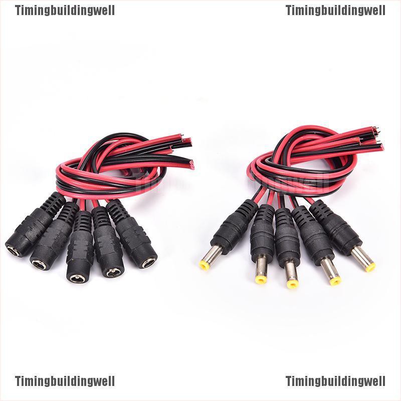 Set 5 Dây Cáp Nối Nguồn MaleDC 5.5x2.1mm MaleDC 12V