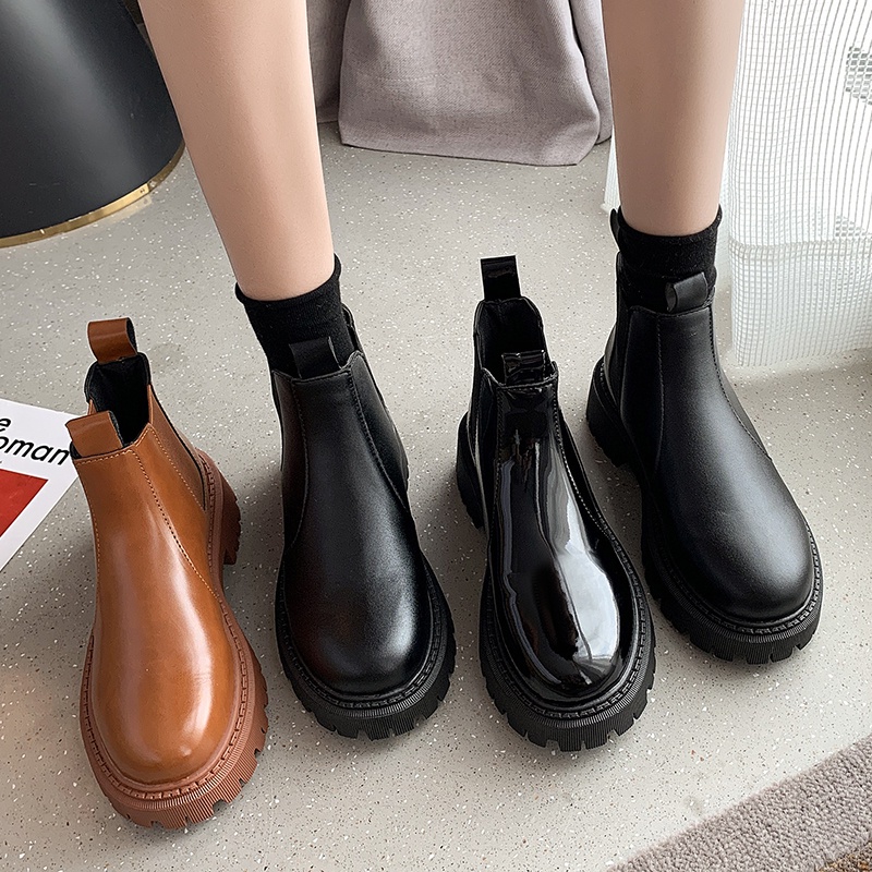 Tikp Giày Bốt Chelsea Cổ Thấp Thoáng Khí Thời Trang Cho Nữ Có 3 Màu Size: 35-40