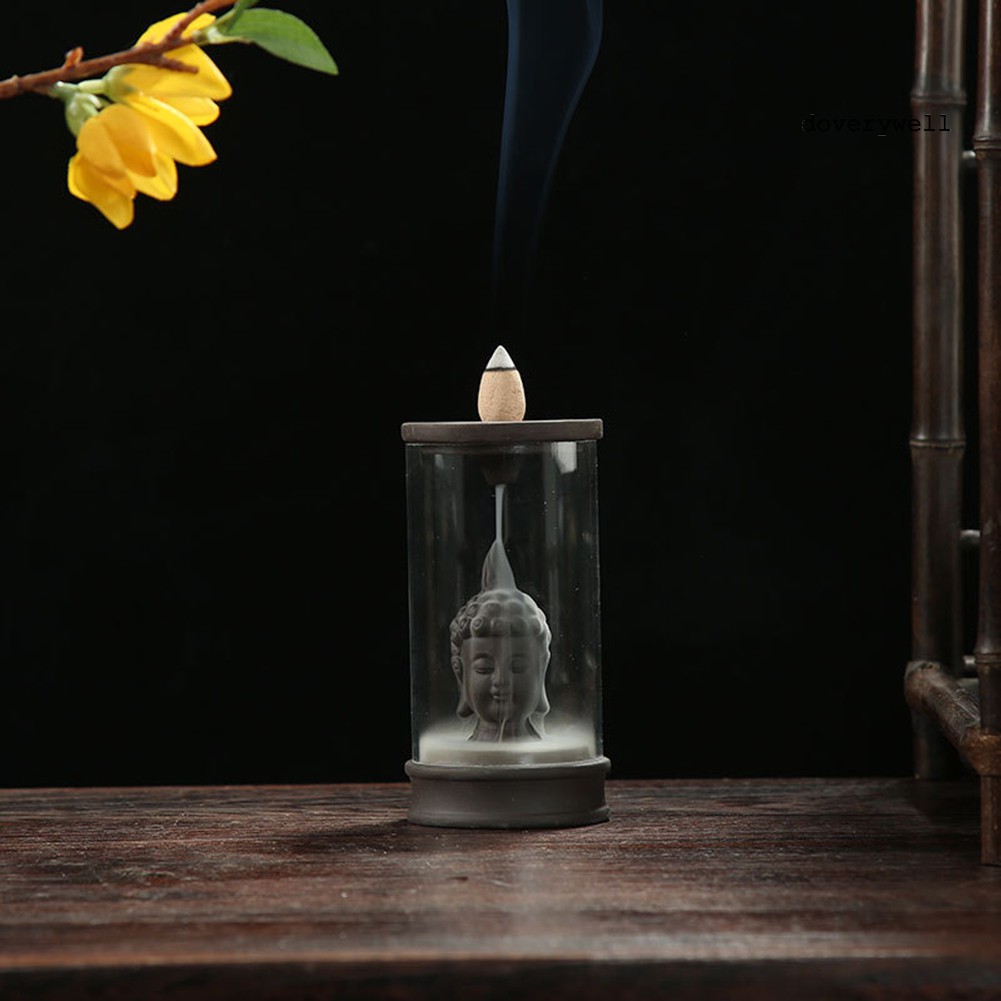 Thác Khói Trầm Hương Trang Trí Hình Tượng Phật