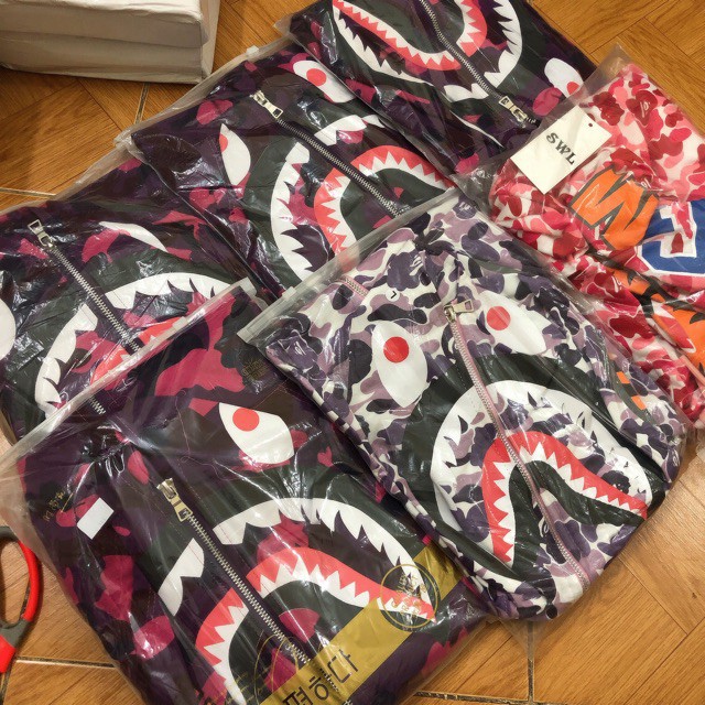 VN┋☾(Order + Ảnh Thật) Áo Hoodie Zip Bape Shark Ulzzang UNISEX