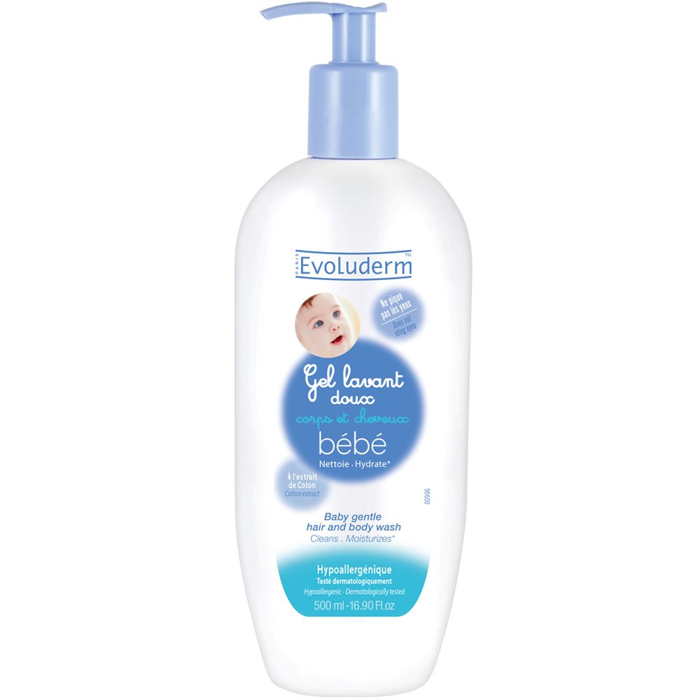 Gel Tắm Gội Nhẹ Dịu Cho Em Bé Evoluderm Gel Lavant Doux Bebe 500ml