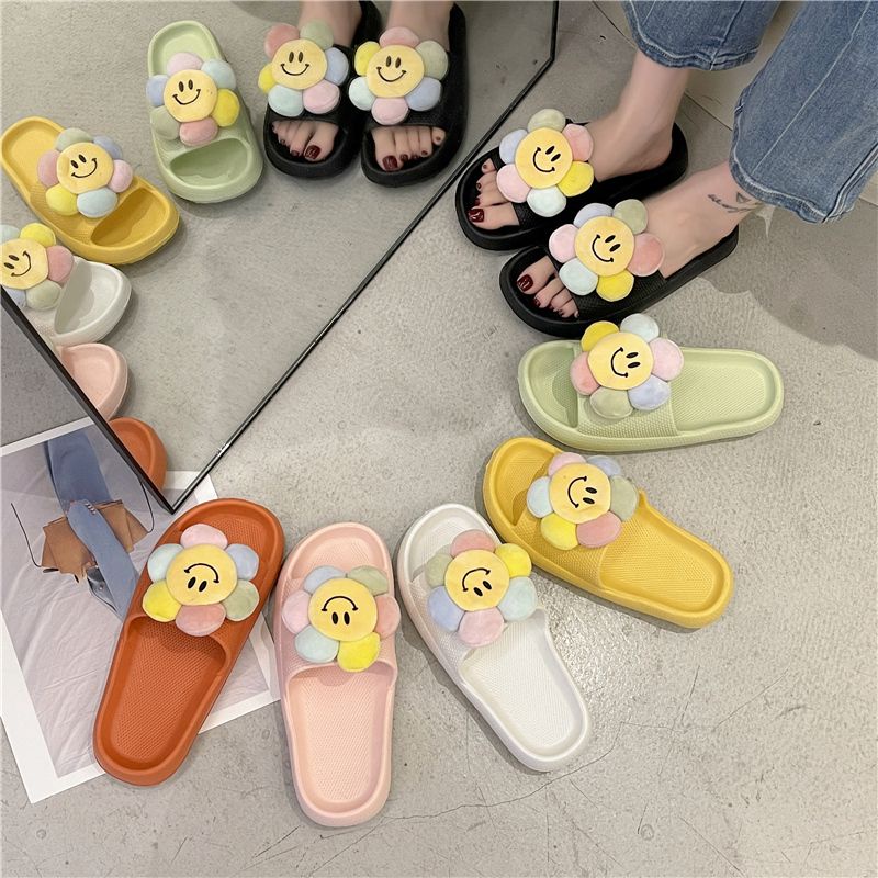 Oeteo Dép Quai Ngang Đính Hoa Xinh Xắn Dành Cho Nữ