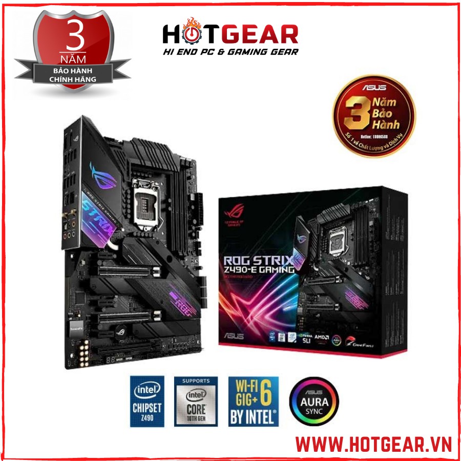 Bo mạch chủ ASUS ROG STRIX Z490-E GAMING - Chính hãng - BH 36 tháng