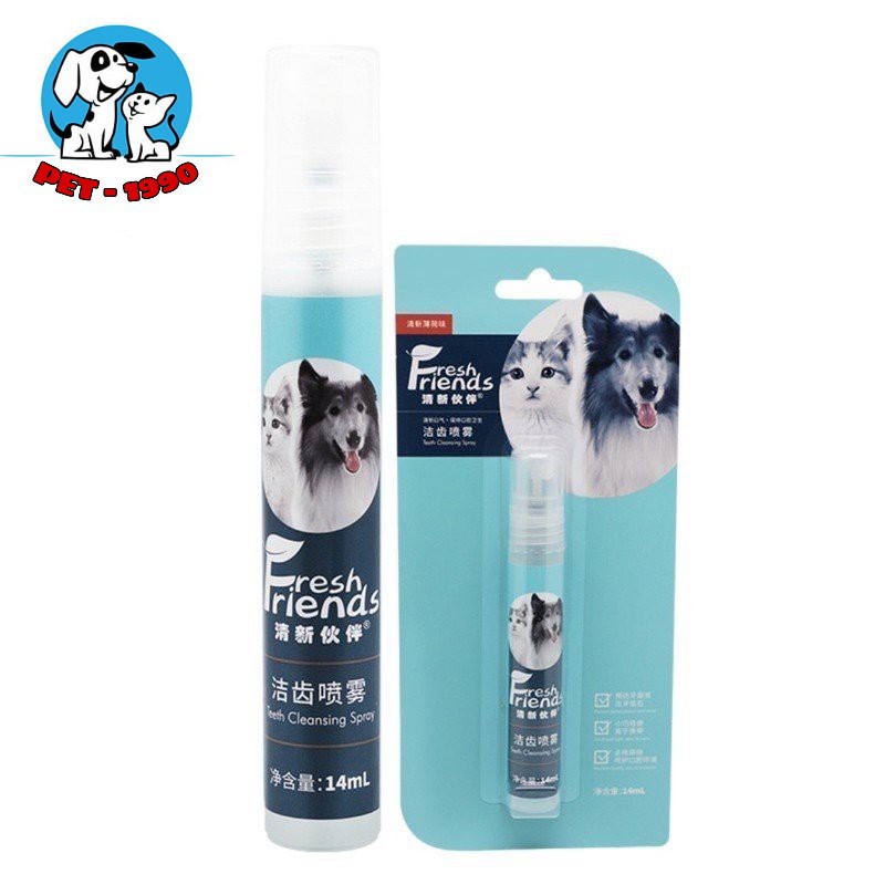 Nước Xịt Khử Khuẩn Mùi Hôi Miệng Giúp Thơm Miệng Fresh Friend Cho Chó Mèo 14ml