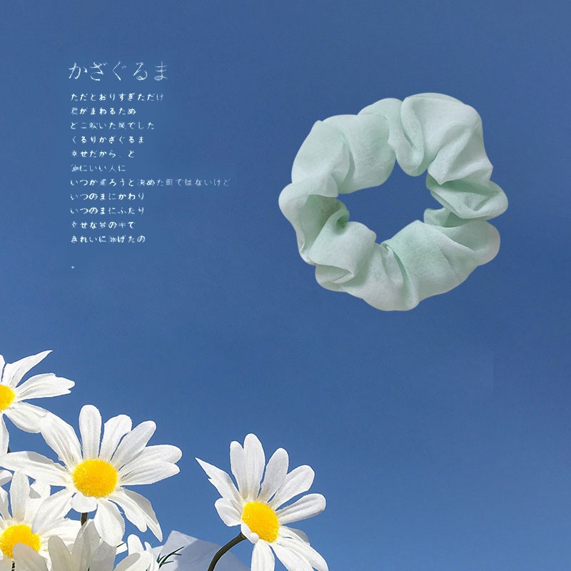 Dây Cột Tóc Màu Xanh Lá Cây Đơn Giản Dễ Thương