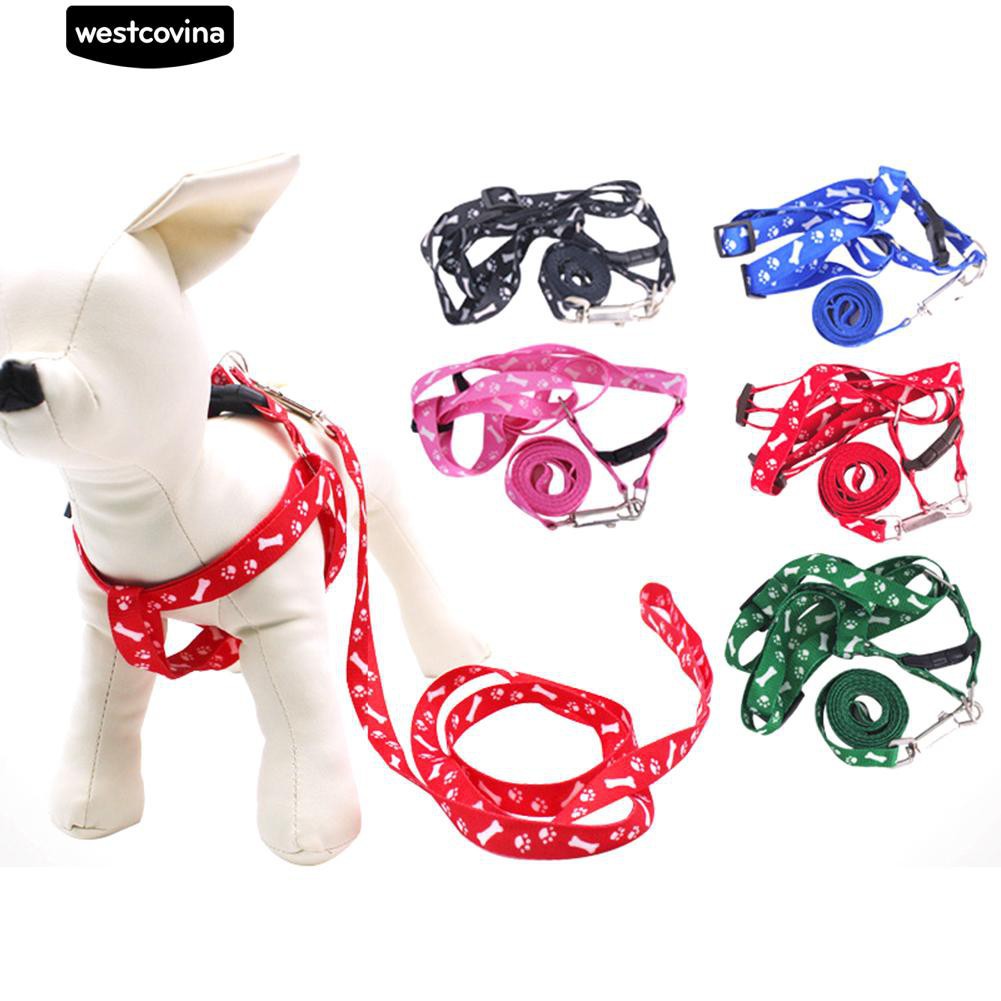 Dây dắt thú cưng vải Polyester siêu bền và dễ thương có khung dây đeo