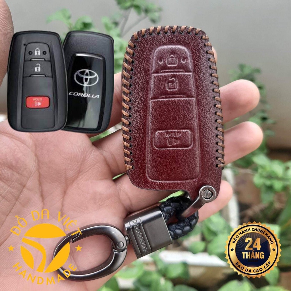 Bao Da Chìa Khoá Toyota Corolla Cross, Da Thật, Bảo hành 2 năm