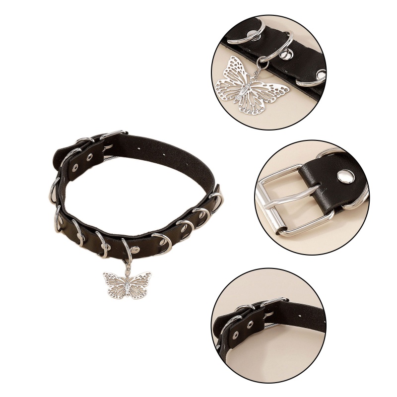 Vòng Choker Màu Đen Phong Cách Punk Gothic Thời Trang