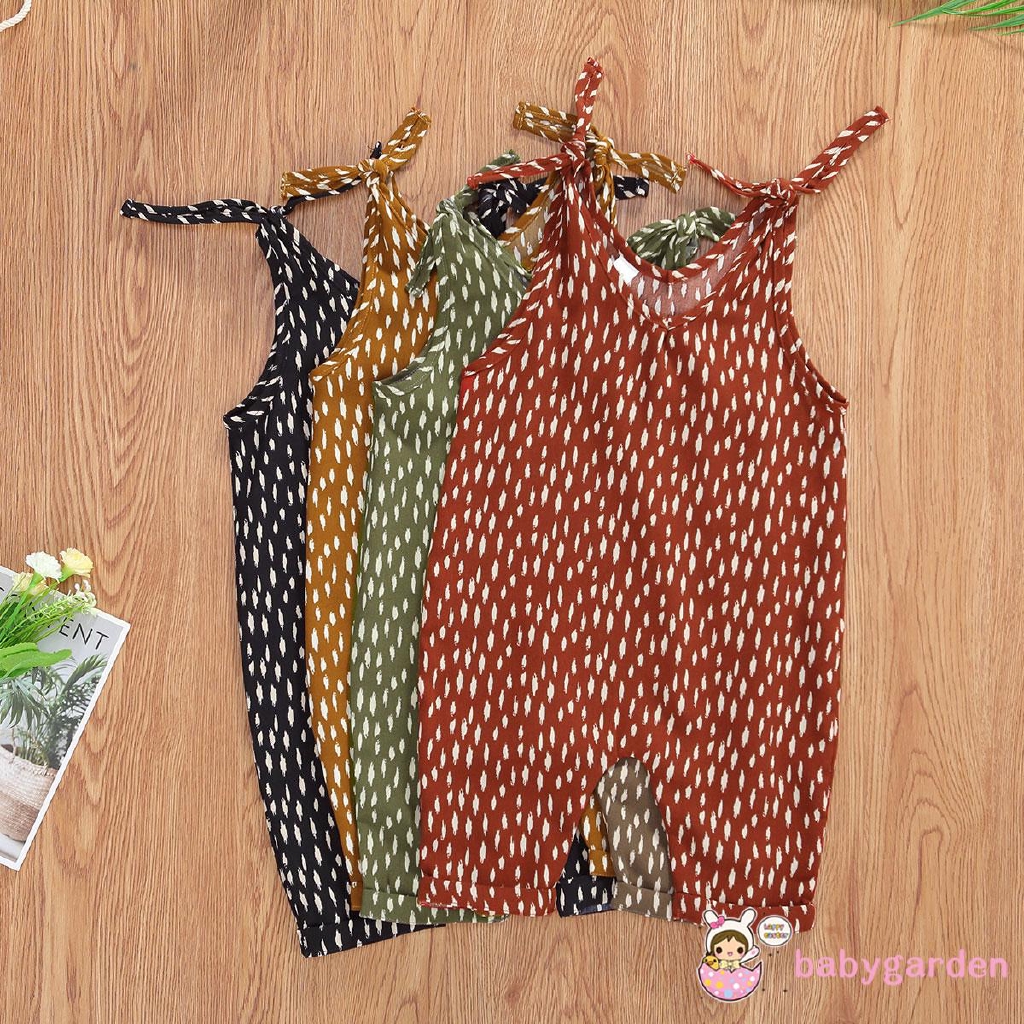 Jumpsuit Hai Dây In Hoa Cho Bé Gái