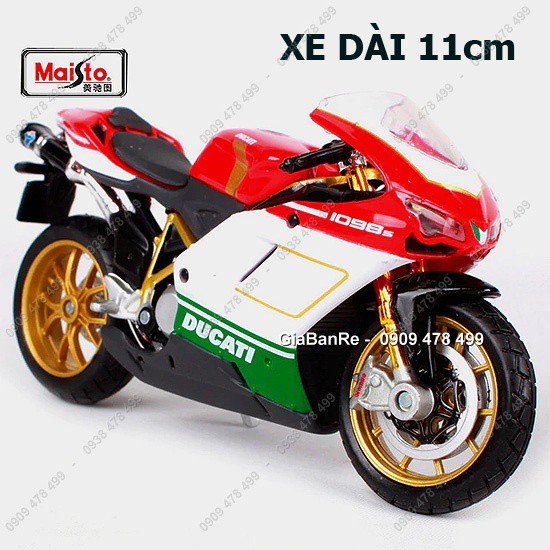 XE MÔ HÌNH 1:18 MOTO DUCATI 1098S TEM ITALY - MAISTO - 8793