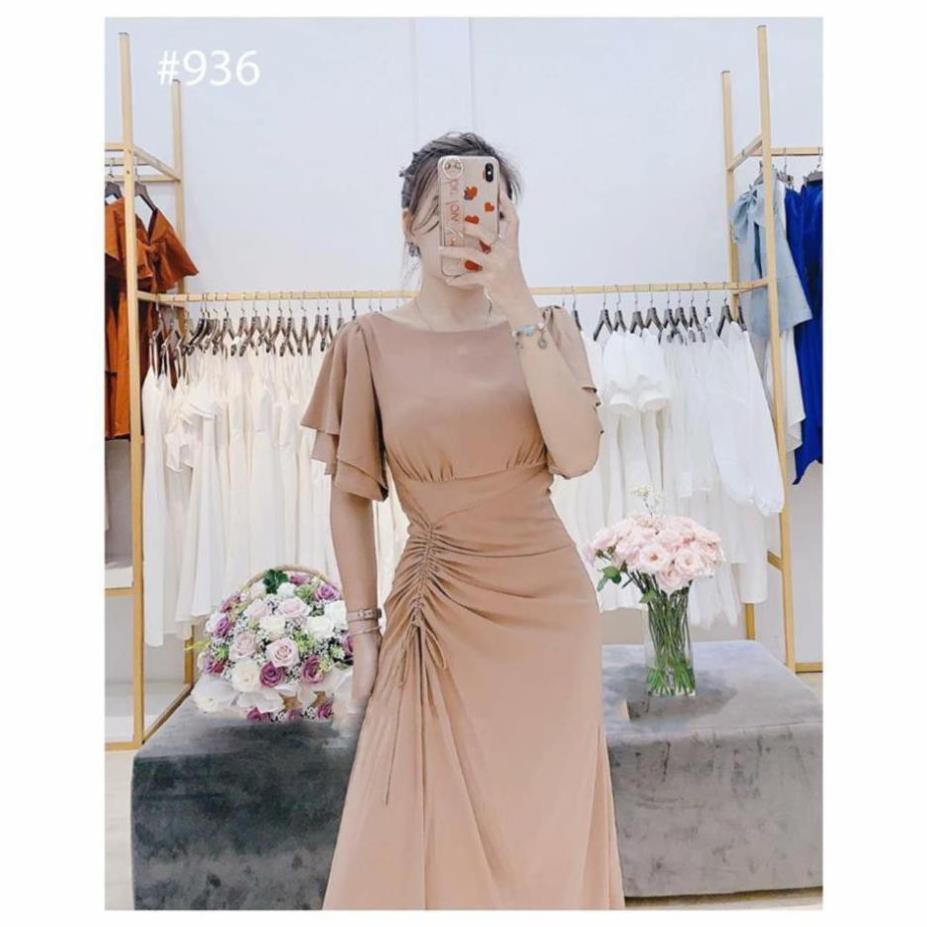 Đầm nhún bèo nhiều màu chất đẹp | BigBuy360 - bigbuy360.vn