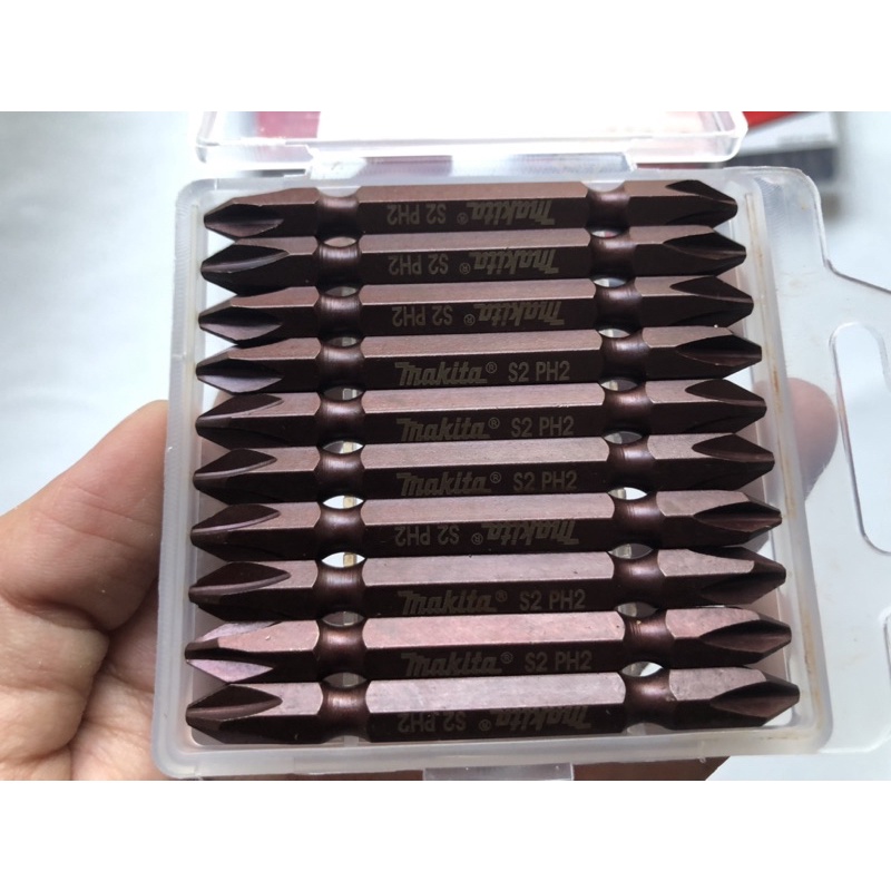 Mũi vít Makita YTB 2 đầu nâu siêu cứng bắn không mẻ đầu, đầu bắn vít, vít nam châm rẻ xịn bake nhật japan bắn tôn
