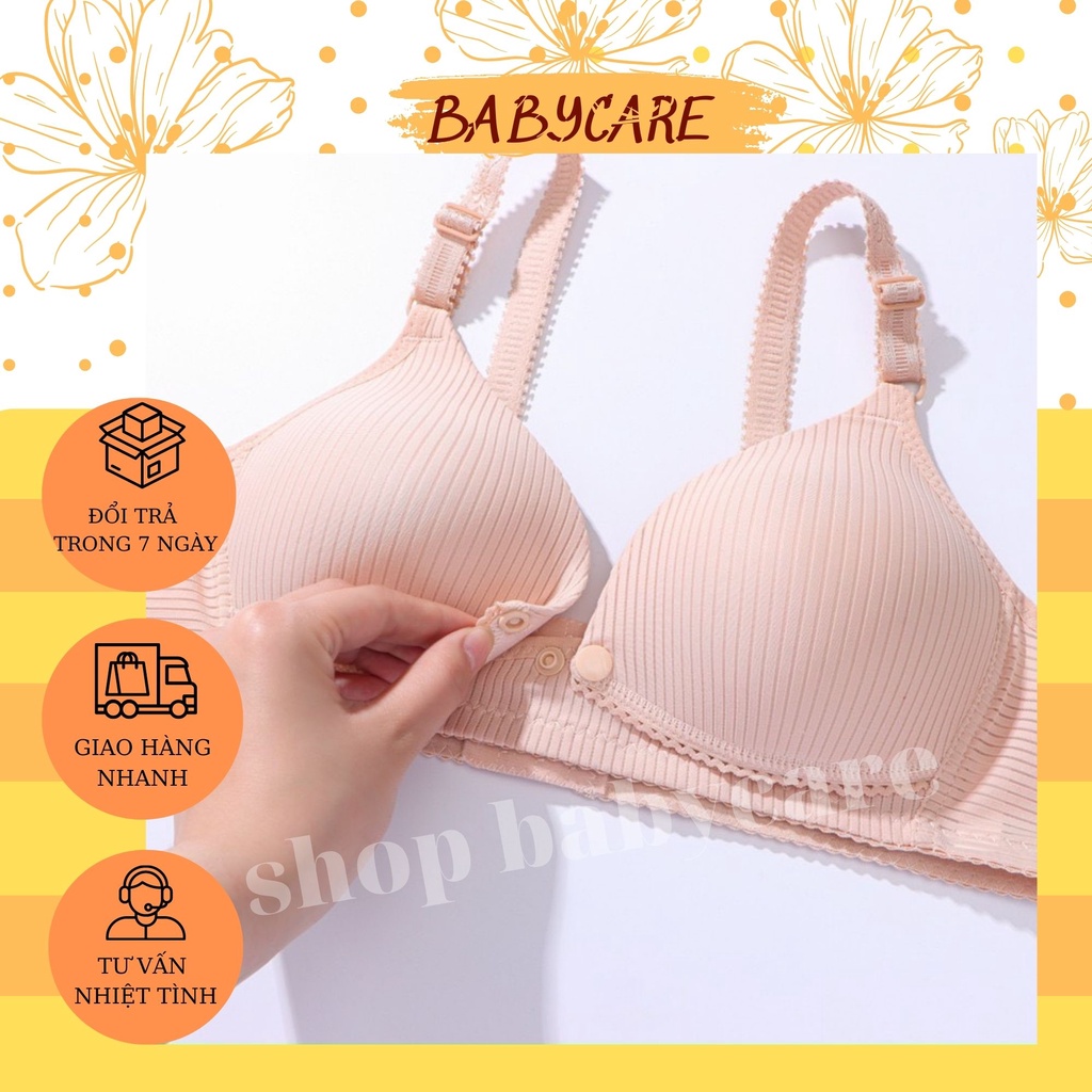 ÁO LÓT BẦU CHẤT COTTON CHO CON BÚ- CÓ CÚC NGANG TIÊN LỢI CHO MẸ