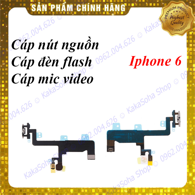 Dây, cáp nút nguồn iP 6, cáp gạt rung volume iP 6