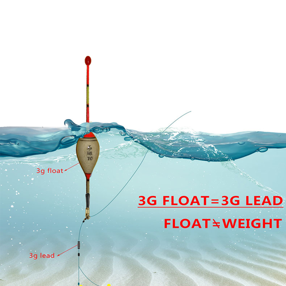 Set 5 phao câu cá bằng gỗ bền bỉ dễ sử dụng