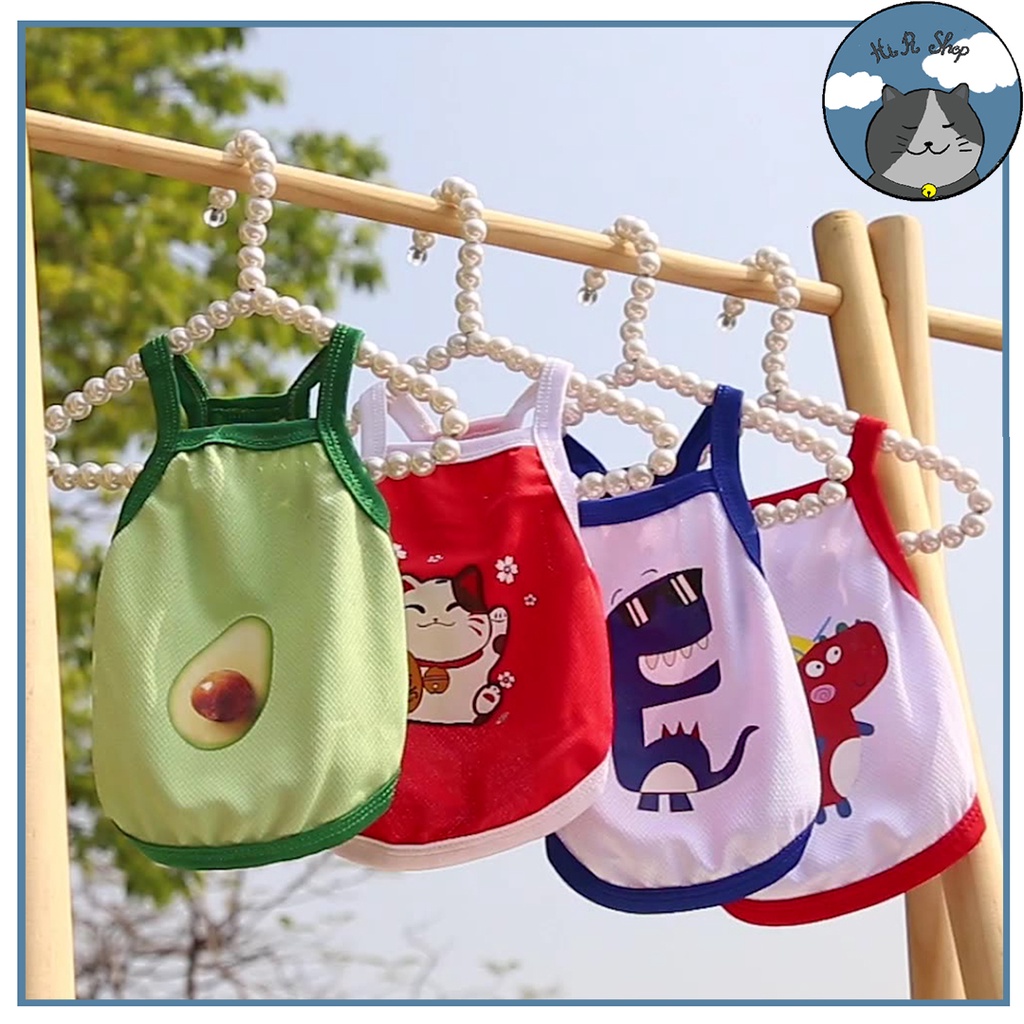 Áo Ba Lỗ Sát Nách Thiết Kế Xinh Xắn Cho Thú Cưng Áo Mùa Hè Cho Chó Mèo