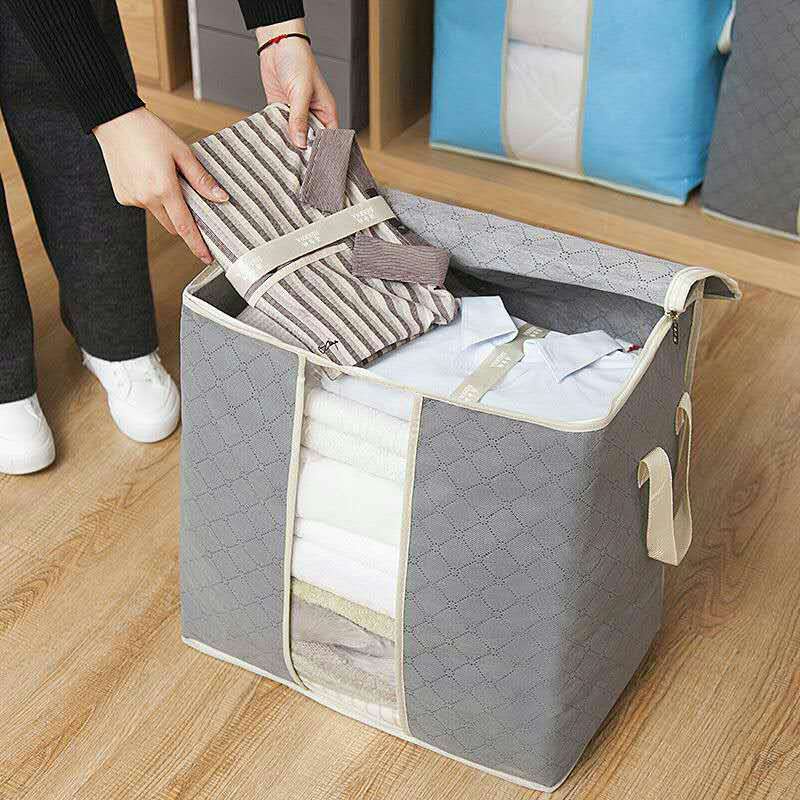 Túi đựng chăn gối quần áo bằng vải oxford chống thấm nước gấp gọn dùng tại nhà