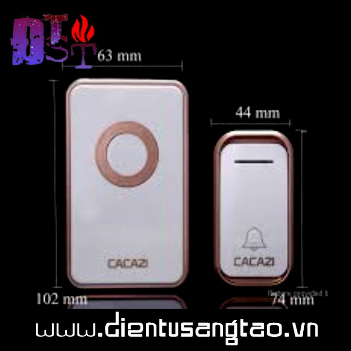 ✅ [RẺ NHẤT VIỆT NAM] ⚡ Chuông cửa không dây 38 bản nhạc chống thấm nước Cacazi V018F