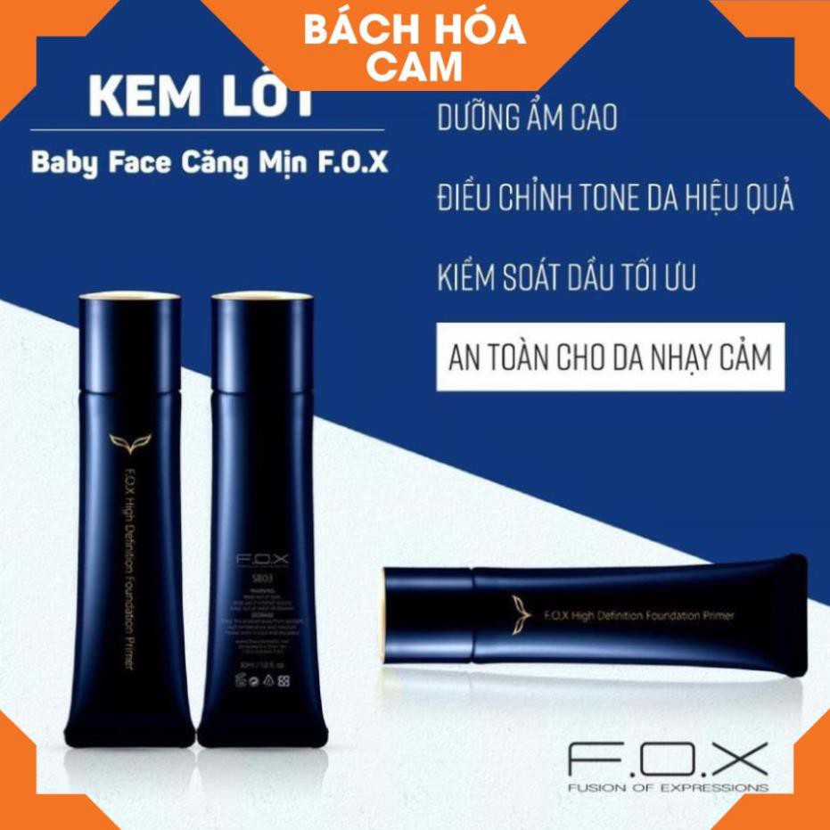 Kem Lót Baby Face Căng Mịn, Trắng Sáng Tức Thì FOX Makeup Primer│3 in 1 Solution 35ml