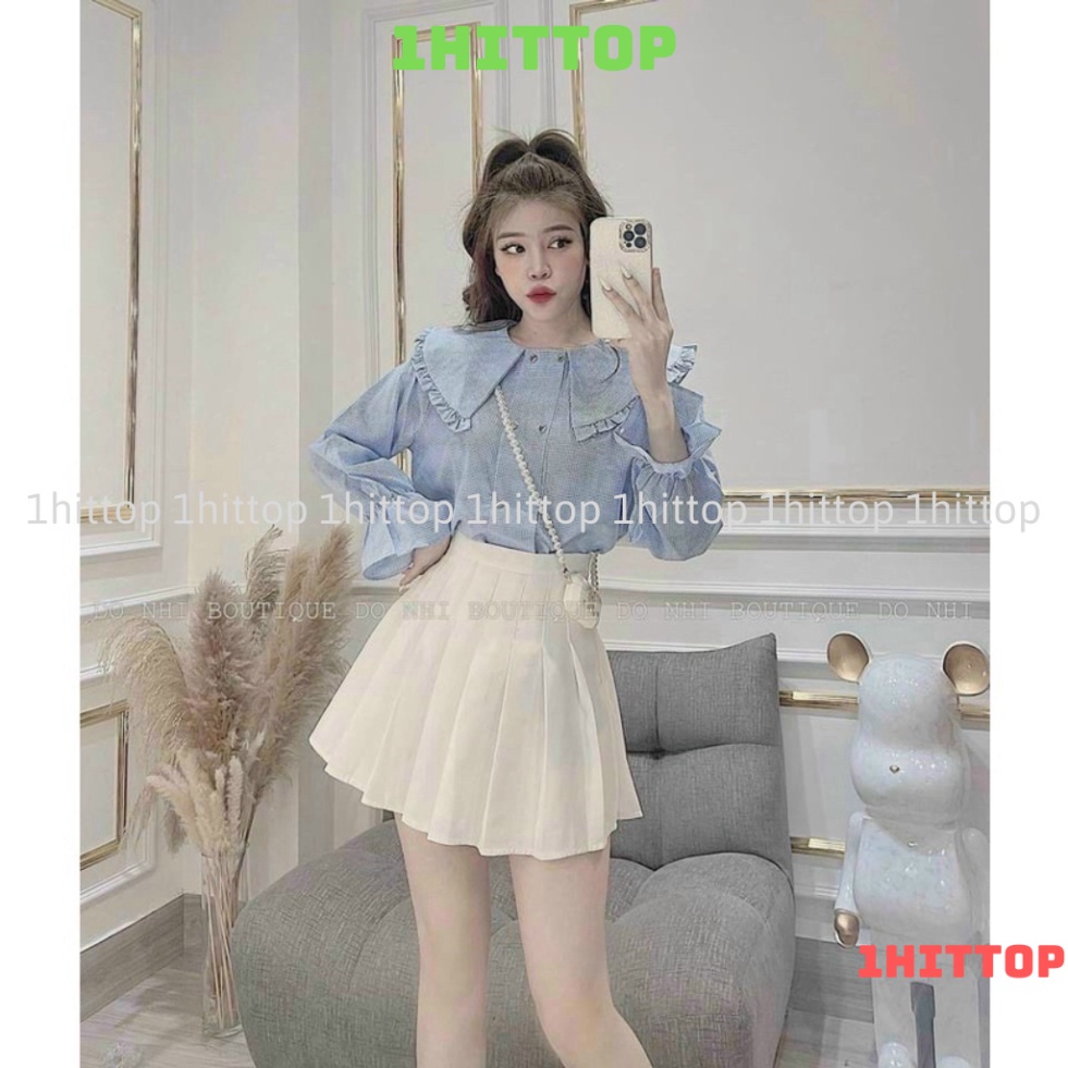 Áo babydoll tay bèo 2 màu hàng đẹp HA0005 1hittop