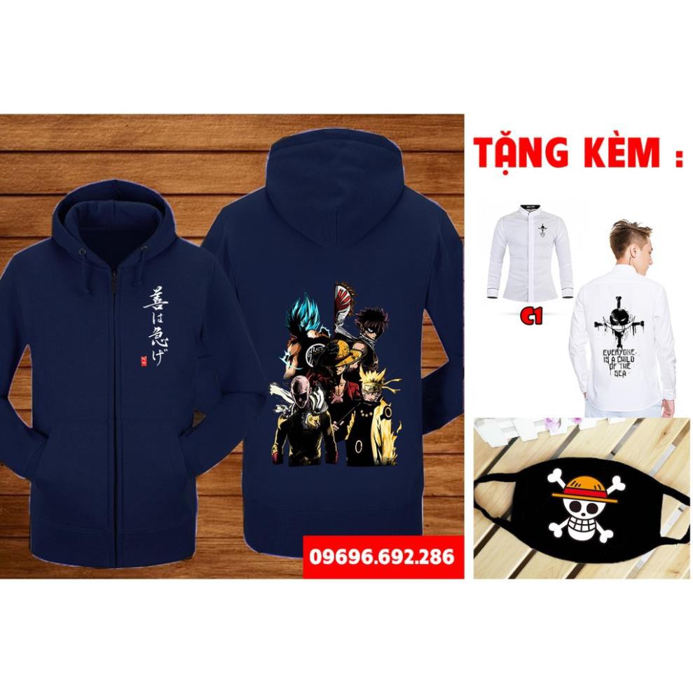 Áo khoác Anime Manga được yêu thích, tặng kèm áo sơmi + bịt mặt