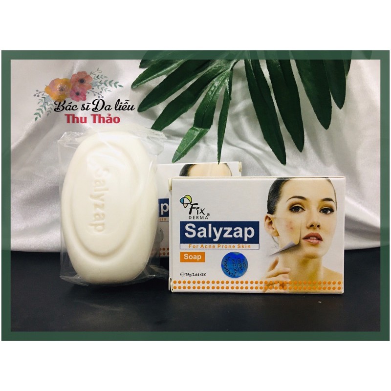 [30-75g] XÀ PHÒNG SALYZAP SOAP FIXDERMA - HỖ TRỢ LÀM SẠCH DA, GIẢM MỤN 30g và 75g