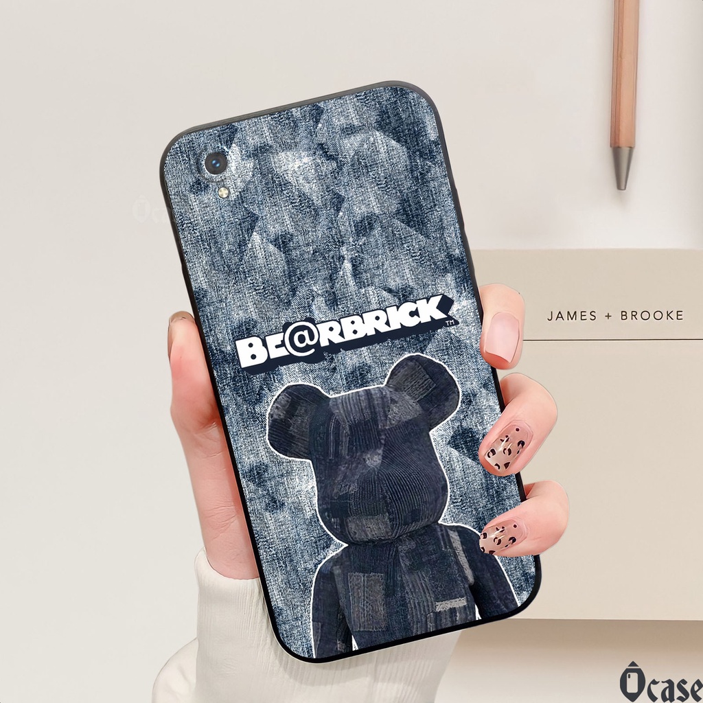 Ốp lưng Vivo Y91c / Y90 / Y1s / X21 / X23 in hình gấu cạnh viền vuông có bảo vệ camera