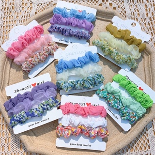 Set 3 chun cột tóc scrunchies bé