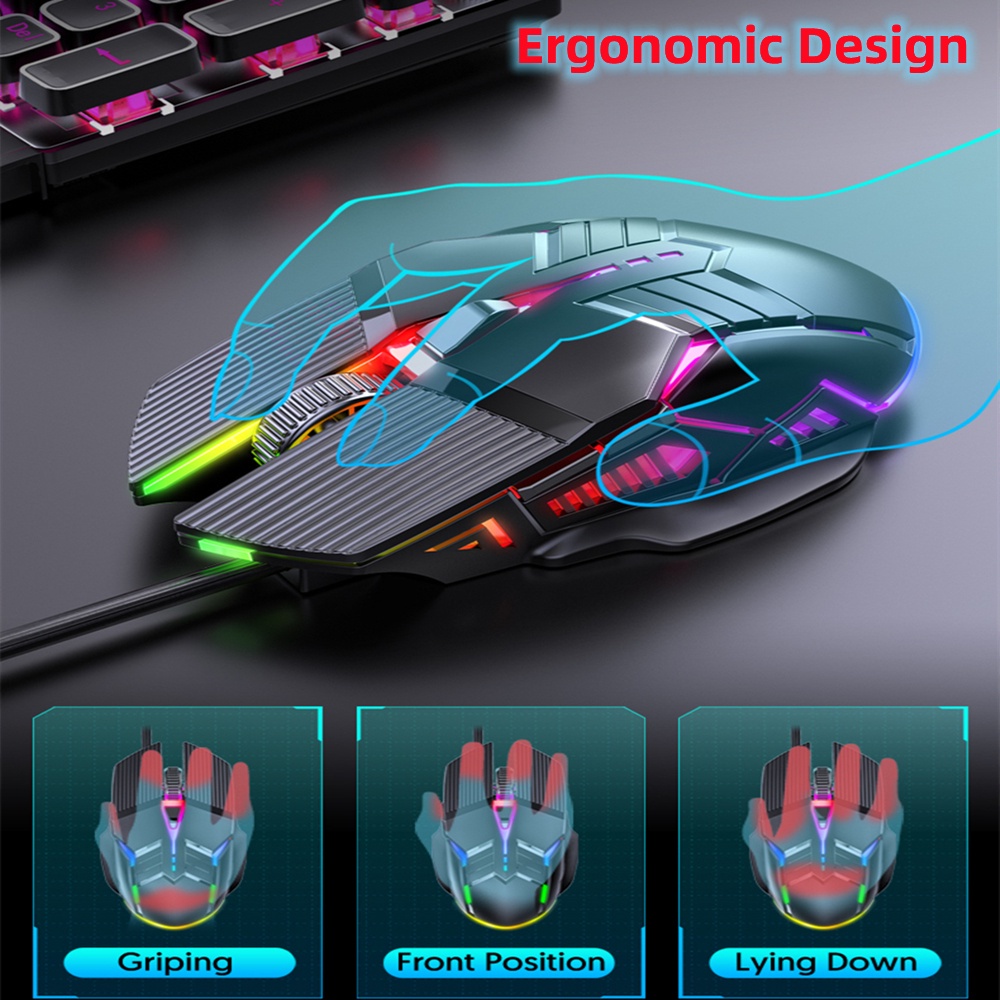 Chuột gaming TWITCH S800 có dây với 6 nút bấm 4 tốc độ DPI