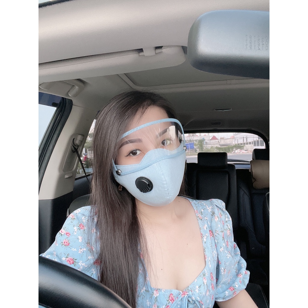 Khẩu trang kính nano kháng khuẩn người lớn nam và nữ có dây rút điều chỉnh độ rộng