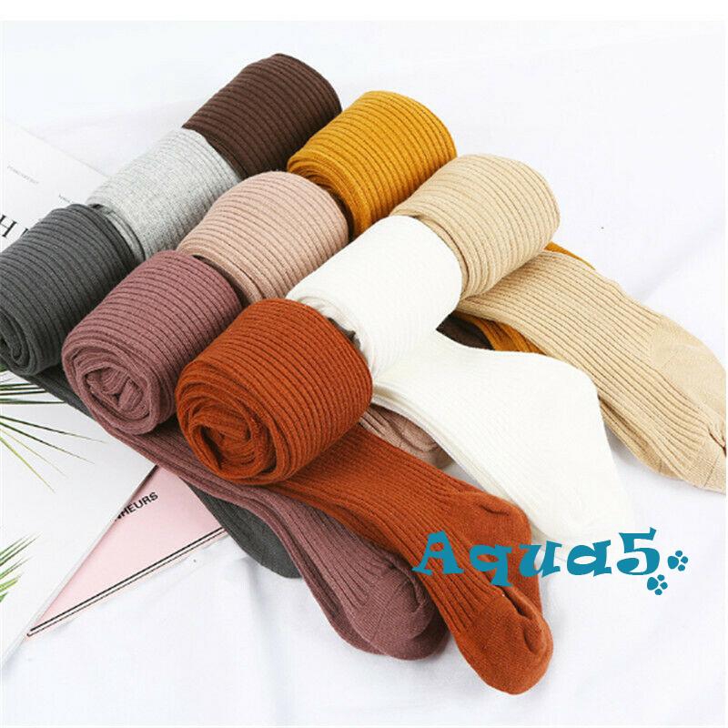 Quần tất cotton giữ ấm màu trơn cho bé 0-4 tuổi