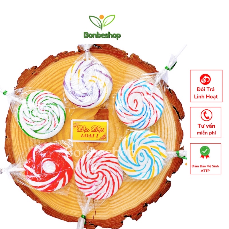 1 Cây Kẹo Mút Cầu Vồng Trái Cây Lollipop Siêu Thơm Ngon, Đậm Vị