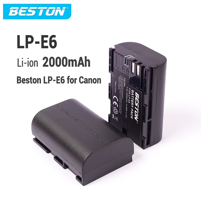 Pin Canon LP-E6 BESTON dùng cho máy ảnh Canon R6 R5 R 5D4 5D3 6D 6D2 7D 7D2 90D 80D E6N
