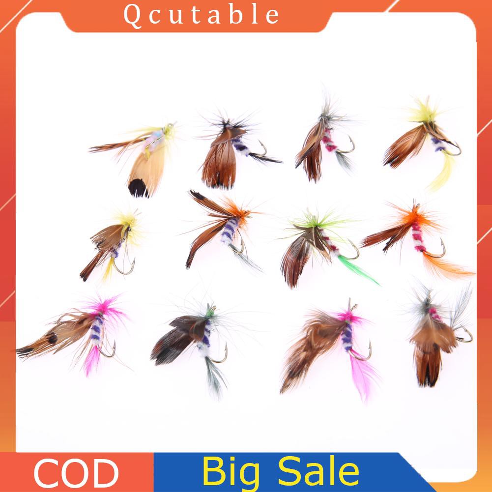 Set 12 Mồi Câu Cá Giả Côn Trùng Chuyên Nghiệp