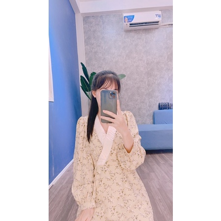 ĐẦM HOA ĐẮP CHEO, TAY PHỒNG, FREE SHIP KÈM ẢNH THẬT SHOP CHỤP | BigBuy360 - bigbuy360.vn