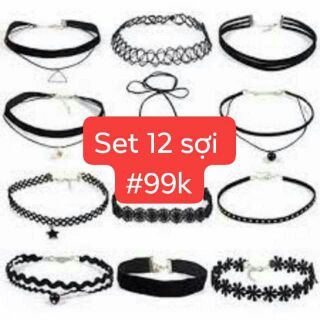 Combo 12 vòng cổ choker