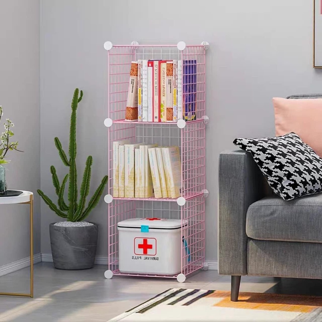 Tấm lưới khung lưới đa năng lắp ghép tủ quần áo kệ đồ nhà bếp kệ sách tủ thuốc bán sỉ lẻ kết hợp tấm nhựa bền chắc