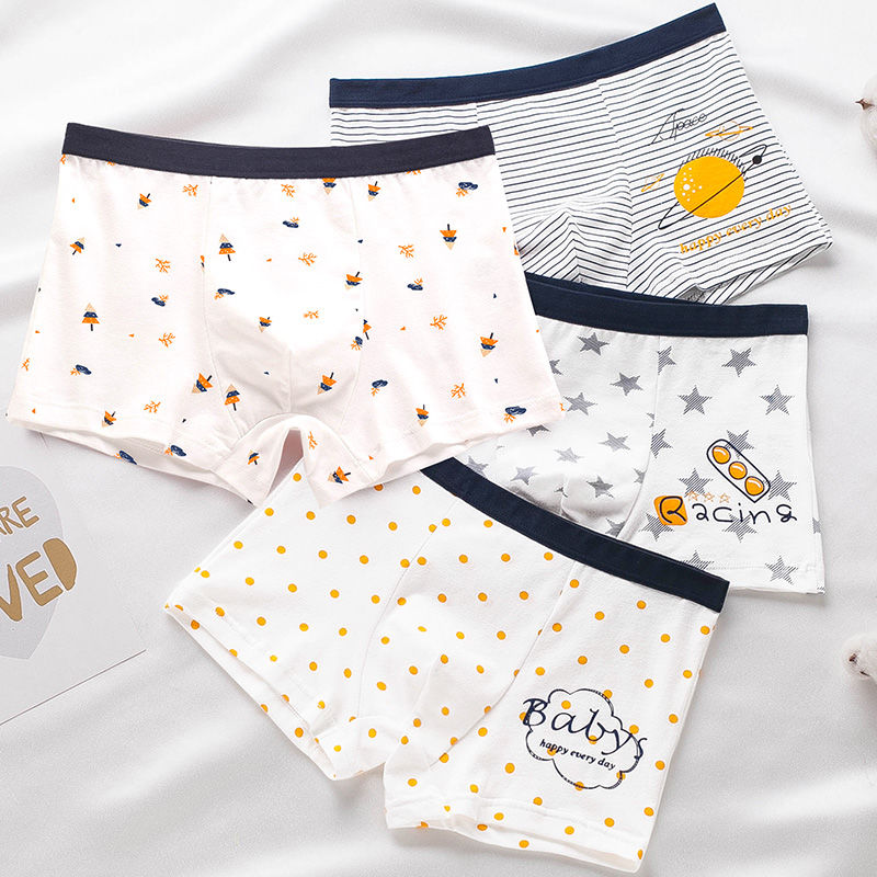 Quần lót boxer cotton nguyên chất thời trang cho bé trai 15 tuổi