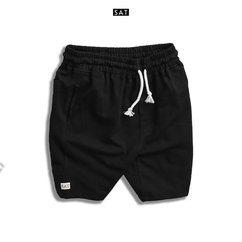 Quần short nỉ thể thao SAT chất vải nỉ da cá khô thoáng trẻ trung dày dặn co giãn nhẹ NI04