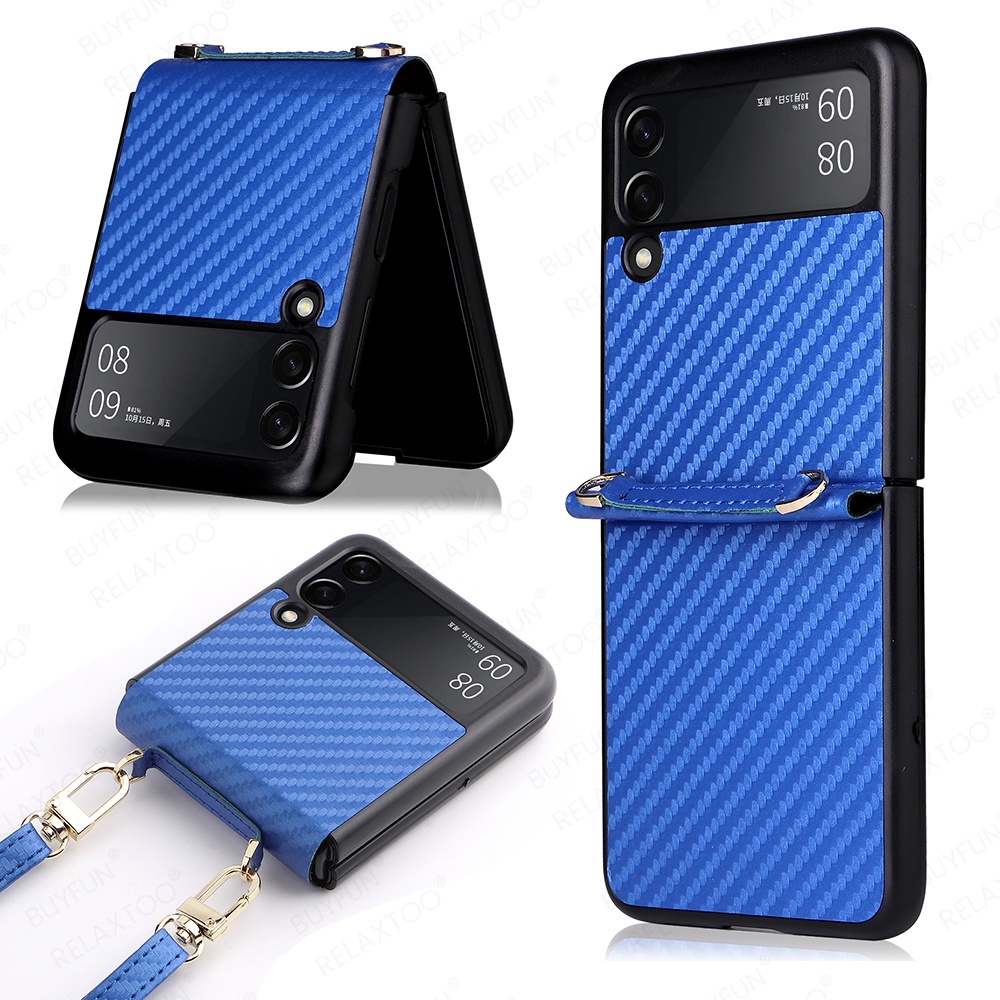 Luxury Case Hard Protection Phone Cover Lanyard shell For Samsung Galaxy Z Flip 4 ZFlip Flip4