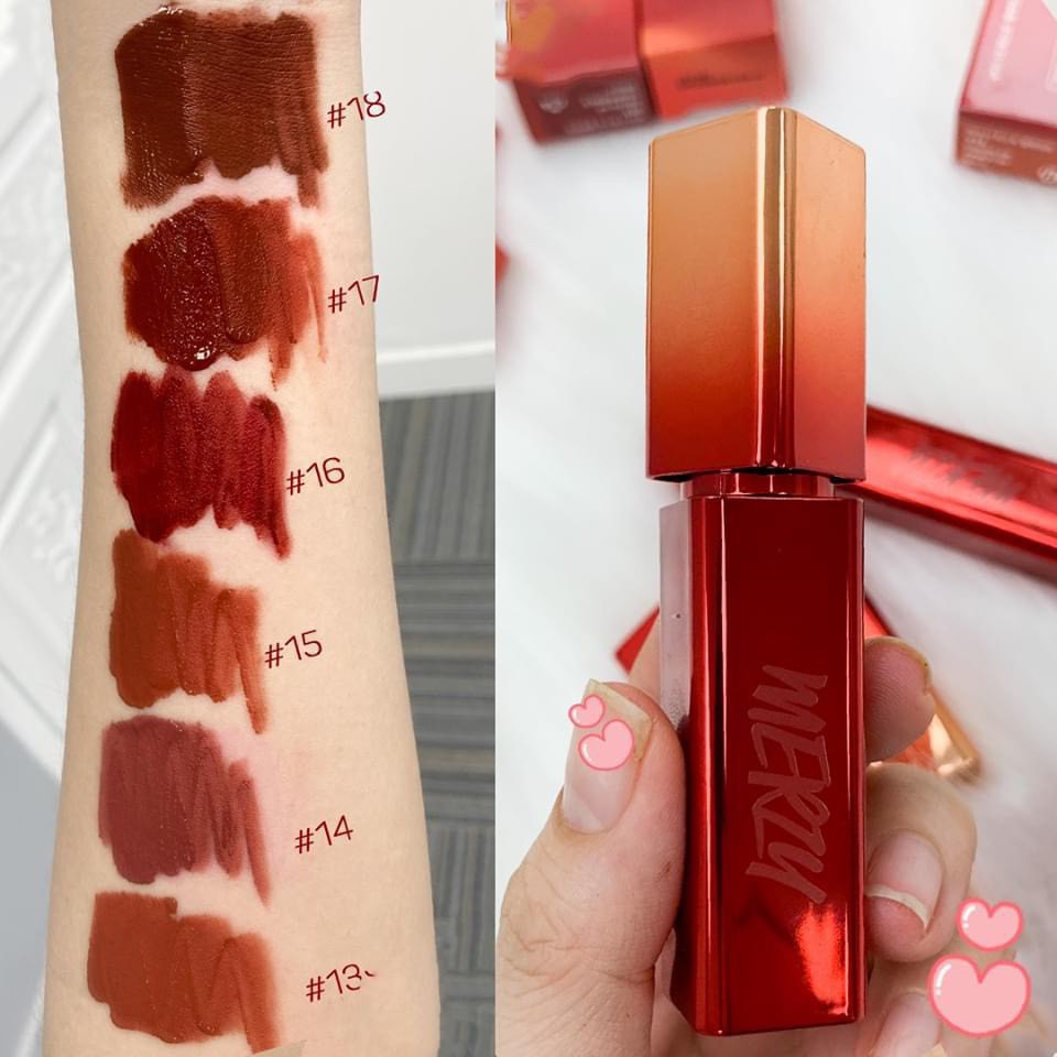 Son Merzy The First Velvet Tint   Son kem lì bền màu, lâu trôi Hàn Quốc Merzy Mellow Tint 4g