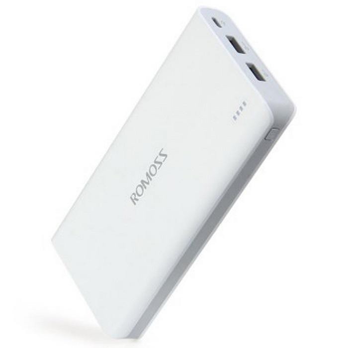 Pin dự phòng Romoss Sense 6 20000mAh - sạc 2 thiết bị cùng lúc (Trắng) - Hãng phân phối chính thức