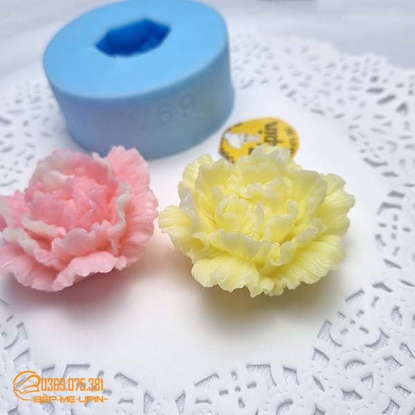 Khuôn silicon hoa mẫu đơn mã V69